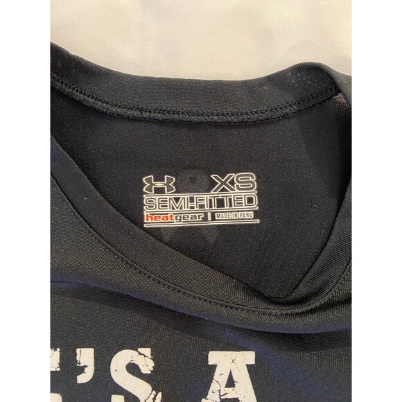 Under Armour T Shirt Size XS Top Womens  Dry Fit Black Breast Cancer Shirt - Picture 5 of 9
